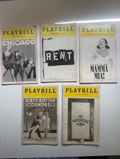 Lot of 5 Vintage Broadway Playbills Rent Chicago Mamma Mia Producers 2005-2007 picture
