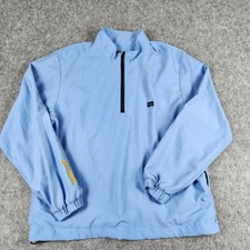 Loudmouth 1/2 Zip Pullover Men L Blue Golf Windbreaker Lightweight Mesh Lined picture