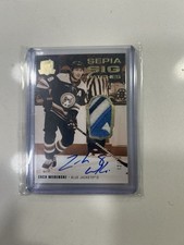 2022-23 The Cup Zach Werenski Sepia Sig Patches /35 - Alternate Jersey Patch picture