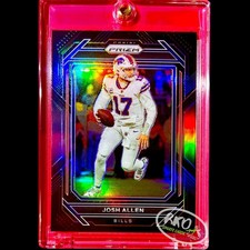 Josh Allen RARE BLACK REFRACTOR PRIZM SP 2022 Prizm Insert Card BILLS MVP MINT picture