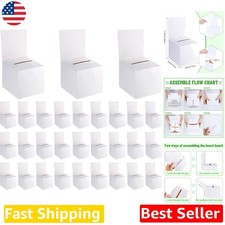 48pc White Cardboard Raffle Boxes, 6