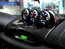 For 07-08 Subaru Forester Carbon Fiber Dash Mount Triple Gauge Pod LHD 60mm picture