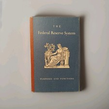 Vintage 1954 The Federal Reserve System Purposes & Functions 3rd Edition Book picture