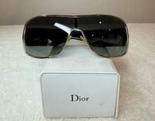 Vintage Christian Dior INDINIGHT 2 QCIN2 Crystal Shield Sunglasses Y2K Black picture