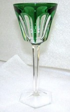 BACCARAT HARCOURT VERSAILLES EMERALD RHINE WINE GLASSES 7 1/2