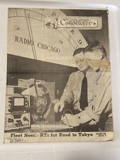 C. 1945 U.S. Naval Training Schools The Radio Chicago Condenser WWII Newspaper picture