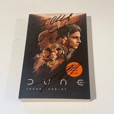 Timothée Chalamet, Josh Brolin, Jason Momoa, & Oscar Isaac Autographed Dune Book picture
