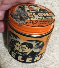 Vtg c1950s Juelene Hair Gel Ointment Black Americana Clear Glass Jar PaperLabel picture