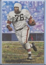 1991 Marion Motley Goal Line Art Postcard Unsigned - Series 3 Three picture