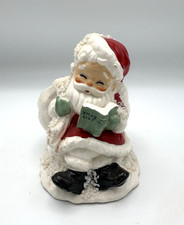 Vintage INARCO Santa Claus Christmas Planter Reading Book Japan MCM HTF picture