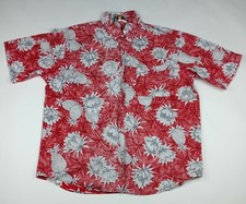 Hawaii Blues Hawaiian Shirt Reverse Print Made in USA Large Vintage Pineapples picture