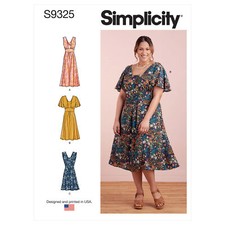 Simplicity 9325 Easy Dress in 3 Lengths Sewing Pattern Misses Women 10-18/20W-28 picture