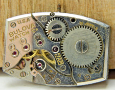 Vintage 1930 Bulova 7AP 21 jewel  men's wrist watch movement USA made with stem picture