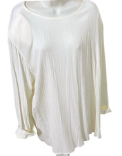 Womens White Tunic Tops Ladies Casual Textured T Shirt Blouse Plus Size 2X NWT picture