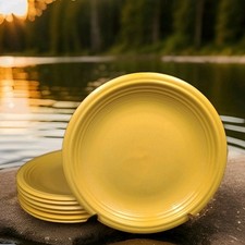 7 Gibson Everyday Housewares 11’’ Dinner Plate Stoneware Yellow picture