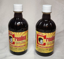 Lot of 2 Rex CREOLINA Coal Tar Deodorant Cleaner 2 Plastic Bottles 16oz. picture