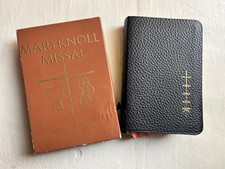 VTG Maryknoll Daily Missal Vatican II Edition Leather Bound Gold Edge In Box picture