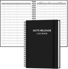 AT-A-GLANCE Auto Mileage Log Book Black picture