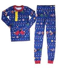 HANNA ANDERSSON x Marvel Avengers 2-piece Fair Isle Pattern Pajamas Kids Size 10 picture