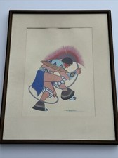 ARCHIE BLACKOWL PAINTING CHEYENNE TRIBAL ARTIST WORKED FOR DISNEY LISTED FAMOUS picture