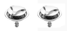 NEW 1971-1973 Ford Mustang Hood Pin Set Twist Type Chrome Pair Both left & right picture