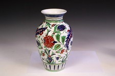 Large Cantagalli Antique Italian Pottery Iznik Ottoman Turkish Style Vase 12