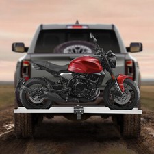 500LBS Hitch-Mounted Motorcycle Carrier with Ramp for Dirt Bikes picture