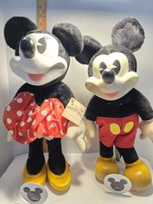 Disney Collectible Mickey + Minnie Classic Woodsculpt by Applause Vintage Dolls picture