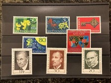 Liechtenstein 1968 - Complete Year, 8 stamps MNH picture