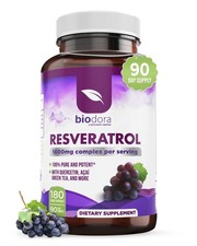 Biodora Resveratrol 1600mg – Antioxidant, Digestive & Immune Support, 180 Caps picture