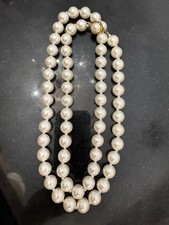 Vintage Miriam Haskell Signed Single Strand Faux Baroque Pearl 18