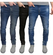 Mens Regular Fit Jeans 100% Denim Pants Relaxed Straight Casual Designer Jeans picture