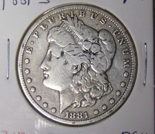 1881-S Morgan Silver Dollar VG+ Cleaned San Francisco Mint (91224) picture