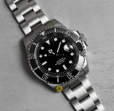 Custom Made 40mm Black Custom Diver Date Style Watch w/ NH35 Movement picture