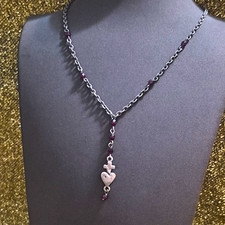 Vintage Official Buffy the Vampire Slayer Y-Necklace Rosary Cross Heart Y2K 16