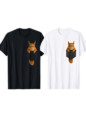 Cute Pocket Squirrel Animal Print T-Shirt SIZE S-5XL picture