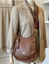 Vintage Luxury Coach 9988 Saddle Bag British Tan Leather USA Made picture