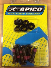 NEW APICO SPROCK SPROCKET BOLTS BOLT  NUTS  NUT SET OF 6  BLACK M8 X 30mm   picture