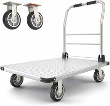 Heavy Duty Flatbed 45x28 Platform Cart Steel Utility Dolly 3000 lb Truck picture