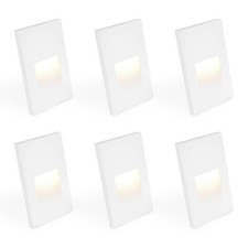 Luxrite Vertical LED Step Light, 5CCT, 3W, 150LM, Dimmable,120V, IP65, White 6PK picture