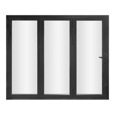 3 Panel,0R3L or 3R0L Folding Patio Door, Outswing, Folded Out, Aluminum picture