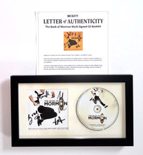 Book of Mormon Signed Original Broadway Cast Recording Framed CD Cover +4 BAS picture