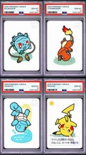 Bulbasaur Charmander Squirtle Pikachu Pokemon Center Playing Card Taruka PSA 10 picture