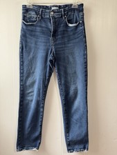 Good American Good Legs Straight Jeans Indigo Size 12/31 High Rise Denim Womens picture