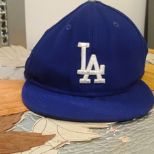 New Era 59FIFTY Los Angeles Dodgers MLB Fitted Cap Hat Blue/White Size 7 picture