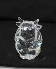Vintage Steuben Crystal Sitting Bull Hand Cooler Figurine Paperweight Excellent picture