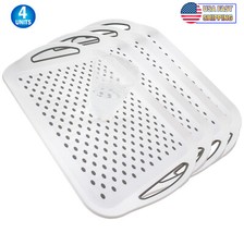 Non Slip Serving Tray w Handles Plastic Food Serve Tray Parties, Bed & TV Dinner picture