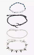 Official EVANESCENCE Symbol Spike Bracelet Set Of 4 NEW ON CARD picture