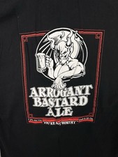 VTG Stone Brewing Co. Arrogant Bastard Ale You're Not Worthy T Shirt Large Black picture