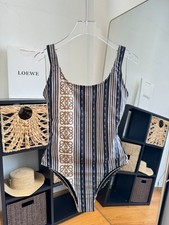 LOEWE Women's One Piece Swimsuit Monogram Printed Bathing Suit Beach Size M picture